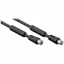 Goobay Cable Coaxial Antena con Ferrita 1.5m Negro en PcComponentes