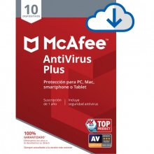 McAfee Antivirus Plus 10 Dispositivos 1 Ano Descarga Digital en PcComponentes