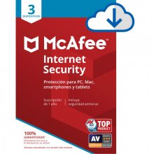 McAfee Internet Security 3 Dispositivos 1 Ano Descarga Digital en PcComponentes