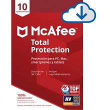 McAfee Total Protection 10 Dispositivos 1 Ano Descarga Digital en PcComponentes