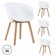 Beat Vintage 21 Pack de 4 Sillones Blancos