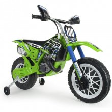 Injusa Moto Eléctrica Motocross Kawasaki con Licencia 6V Verde