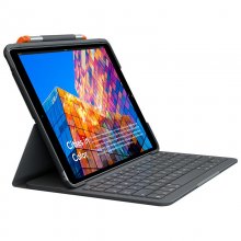 Logitech Slim Folio Funda con Teclado Bluetooth Qwerty Español Negro para iPad Air (3ª generación) en PcComponentes
