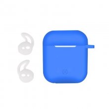 Celly Aircase Funda de Silicona Azul para AirPods + Ganchos Deportivos en PcComponentes