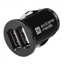 Natec Extreme Media Mini Cargador Coche 2xUSB 2.1A 12/24V Negro en PcComponentes