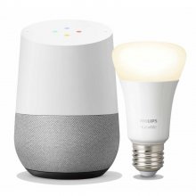 Pack Google Home Altavoz Inteligente + Philips Hue White Bombilla LED E27 9W Blanco Cálido en PcComponentes
