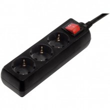 Hama Regleta 3 Tomas Schuko con Interruptor Negra en PcComponentes