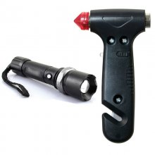 SOS Light Kit de Emergencia Martillo Rompecristales + Linterna LED 3W