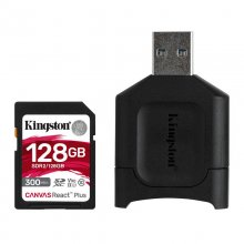 Kingston Canvas React Plus SDXC 128GB UHS-II U3 V90 Clase 10 + Lector SD MobileLite PLus UHS-II en PcComponentes