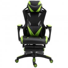 Vinsetto Silla Gaming con Reposapiés Verde/Negra en PcComponentes