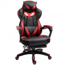 Vinsetto Silla Ergonómica con Reposapiés Roja/Negra en PcComponentes