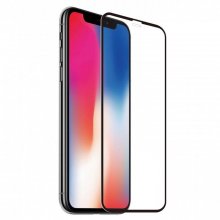 Muvit MCTPG0021 Protector Cristal Templado Antibacteriano con Marco Negro 0.3mm para iPhone 11/XR en PcComponentes