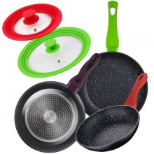 San Ignacio Jolie Set de 3 Sartenes de Aluminio Forjado 18, 22 y 26cm + 2 Tapas Universales en PcComponentes
