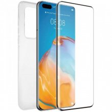 Muvit for Change Pack Funda Cristal Soft + Cristal Templado Plano Marco Negro Huawei P40 en PcComponentes