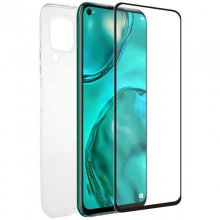 Muvit for Change Pack Funda Cristal Soft + Cristal Templado Plano Marco Negro Huawei P40 Lite en PcComponentes