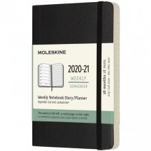 Moleskine Pocket Agenda Semanal 18 Meses 2020-2021 Capa Macia Preta en PcComponentes