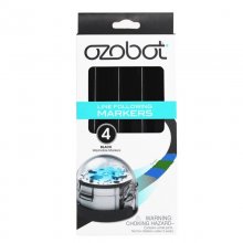 Ozobot Marcadores Lavables Negro Pack 4 Unidades
