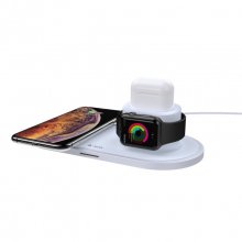 Devia Base de Carga Inalámbrica para iPhone/Airpods/Apple Watch Blanca en PcComponentes