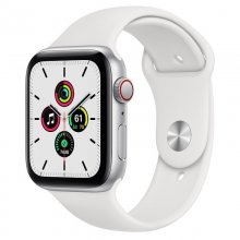 Apple Watch SE GPS + Cellular 44mm Aluminio en Plata con Correa Deportiva Blanca en PcComponentes