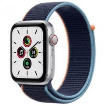 Apple Watch SE GPS + Cellular 44mm Aluminio en Plata Correa Loop Deportiva Azul Marino Intenso en PcComponentes
