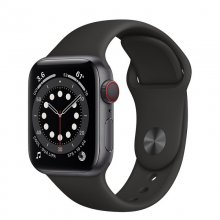 Apple Watch Series 6 GPS + Cellular 40mm Aluminio en Gris Espacial con Correa Deportiva Negra en PcComponentes