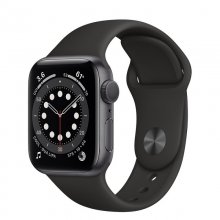 Apple Watch Series 6 GPS 40mm Aluminio en Gris Espacial con Correa Deportiva Negra en PcComponentes