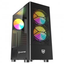 Nfortec Caelum Black RGB Cristal Templado USB 3.0 Reacondicionado en PcComponentes
