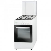 Aspes ACM1404B Cocina de Gas Butano 4 Zonas + Horno Blanco en PcComponentes