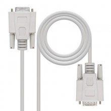 Nanocable Cabo Serial RS232 DB9 Macho/Fêmea 3m Bege en PcComponentes