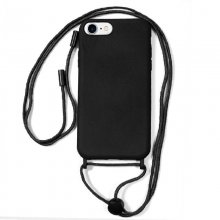 Cool Funda Negra con Cordón Liso para iPhone 6 / 7 / 8 / SE (2020) en PcComponentes