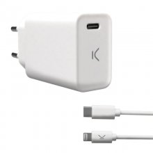 Ksix Cargador para iPhone 18W Power Delivery + Cable USB-C Lightning en PcComponentes