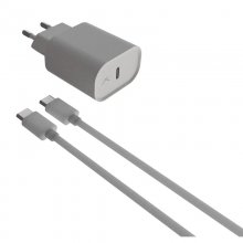 Ksix Carregador USB-C 18W Power Delivery + Cabo USB-C 3A en PcComponentes