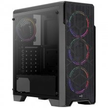 Aerocool Ore USB 3.0 FRGB con Ventana Acrílica Negra Reacondicionado en PcComponentes