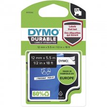 Dymo D1 Cinta de Etiquetado Resistente 12mm 5.5m Negro/Blanco en PcComponentes