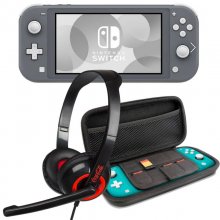 Nintendo Switch Lite Gris + Set Transporte Gris + Headset en PcComponentes