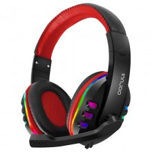 Innjoo Auriculares Gaming RGB USB Negro/Rojo