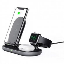Aukey Aircore Estación de Carga Inalámbrica 3 en 1 para iPhone/AirPods y Apple Watch en PcComponentes