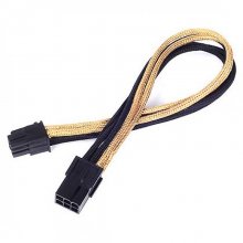 SilverStone PP07-IDE6BG Cable Extensor de Alimentación 6 Pin a PCI-E 6 Pin Macho/Hembra 25cm Negro/Oro en PcComponentes