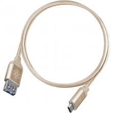 SilverStone CPU05G-500 Cable Nylon USB-C a USB-A Macho/Hembra 0.5m Oro en PcComponentes