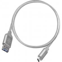 SilverStone CPU06S-500 Cable Nylon USB-C a USB-A Macho/Hembra 0.5m Plata en PcComponentes