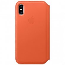Apple Funda Leather Folio Naranja Atardecer para iPhone XS en PcComponentes