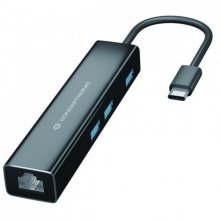 Conceptronic DONN07B Hub USB-C para 3x USB 3.0/RJ-45 en PcComponentes