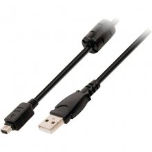 Valueline Cable para Cámaras USB 2.0 a Olympus 12 Pines Macho/Macho 2m Negro en PcComponentes