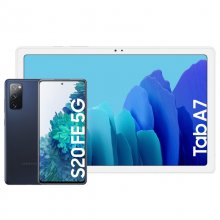 Samsung Pack Galaxy S20 FE 5G 6/128GB Azul Libre + Galaxy Tab A7 10.4" 32GB WiFi Plata en PcComponentes