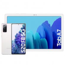 Samsung Pack Galaxy S20 FE 5G 6/128GB Blanco Libre + Galaxy Tab A7 10.4" 32GB WiFi Plata en PcComponentes