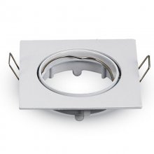 V-Tac Soporte Cuadrado Aro Ancho Empotrable para Bombillas GU10 82x22mm Blanco en PcComponentes