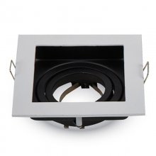 V-Tac Soporte Cuadrado Empotrable para Bombillas GU10 100x100x38mm Blanco en PcComponentes