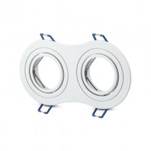 V-Tac Aro Doble Empotrable para Bombillas GU10 173x91x25mm Blanco en PcComponentes