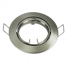 V-Tac Aro Empotrable Ancho para Bombillas GU10 82x25mm Niquel