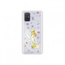Funda Oficial de Disney Peter Pan Campanilla Silueta Transparente para Samsung Galaxy A71